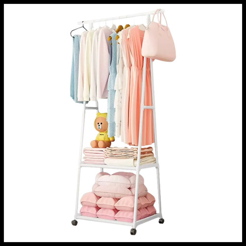 Perchero Organizador Estantes Multifuncional Con Ruedas - Imagen 3